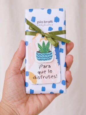 Tableta de chocolate Pilo Bratti con tarjeta ¡Para que lo disfrutes!
